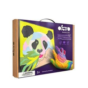 Set de colorat cu lut Sensory Art - Panda, 29 x 29 cm imagine