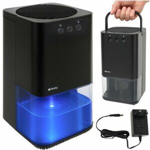 Dezumidificator de aer, 7 culori LED de fundal, temporizator, rezervor 1400 ml, 36 W, maner, negru imagine