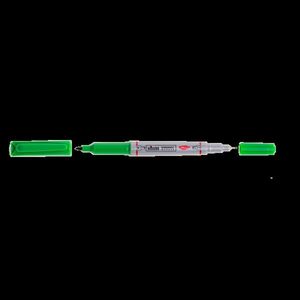 Marker permanent cu 2 capete, design slim, 1 mm/5 mm, verde imagine