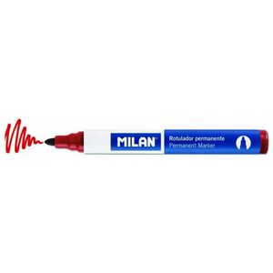 Marker permanent Milan, grosime scriere 2 mm, varf rotund, rosu imagine