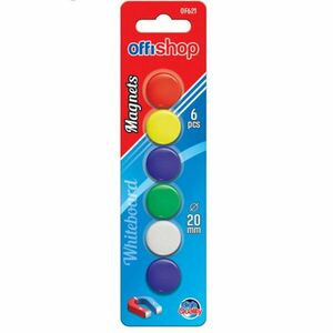 Magneti pentru frigider sau tabla magnetica, diametru 2 cm, set 6 bucati, multicolor imagine
