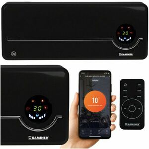 Radiator de perete, 2000W, ventilator/aer cald/fierbinte, aplicatie/telecomanda imagine