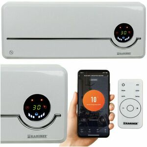 Radiator electric, telecomanda/aplicatie, incalzire si ventilator, 2000W, timer imagine