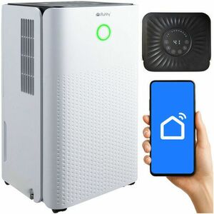 Dezumidificator de aer 12 litri/24h, control WiFi, umidostat, higrometru, temporizator, rezervor 2 litri, cu roti imagine