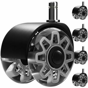 Set 5 roti pivotante pentru scaun de birou, dimensiune 2.5 inch, sarcina totala 160 kg imagine