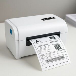 Imprimanta termica AWB, Wireless, Bluetooth, printare 110 mm, 203 DPI, iOS si Android, alb imagine