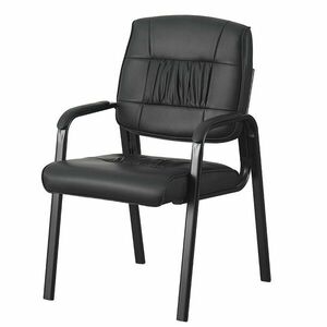 Scaun de conferinta, tapiterie piele ecologica si spuma, cotiere captusite, inaltime 91 cm imagine