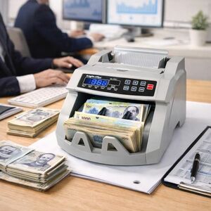 Masina de numarat bani profesionala cu detectare falsuri UV/MG – 900 bancnote/min, display LED imagine