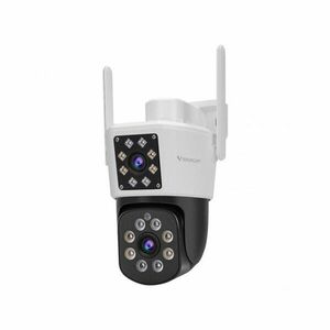 Camera supraveghere rotativa exterior cu lentila duala IP PTZ Speed Dome WiFi Vstarcam C662DR, 2 MP, 4 mm, IR 15-30 m, slot card, microfon si difuzor, auto tracking imagine