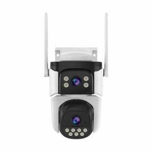 Camera supraveghere IP Speed Dome WiFi PT Vstarcam Dual Lens CS621DR, 3 MP, 4 mm, microfon si difuzor, slot card, 360 grade, smart tracking, detectie umana, night vision imagine