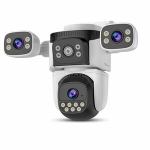 Camera supraveghere IP Speed Dome 3 in 1 WiFi PT Vstarcam CS621SR, 2+2+2 MP, 4 mm, microfon si difuzor, slot card, 360 grade, smart tracking, IR/lumina alba 30 m, alarma imagine