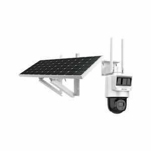 Camera supraveghere 4G LTE PT cu panou solar Hikvision HiLook PTZ-N2C400I-K/4G/C09S20, 4 MP, 4 mm, IR 30 m, PIR + Radar 12 m, slot card, microfon si difuzor, baterie 90 Wh imagine