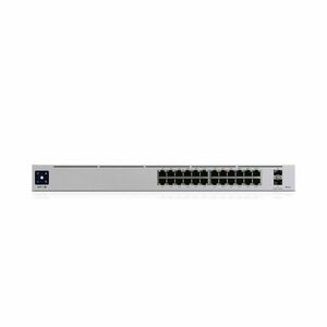 Switch rackabil cu 24 porturi Ubiquiti UniFi USW-24-POE-EU, 2 porturi SFP, cu management, 95W, cu management imagine