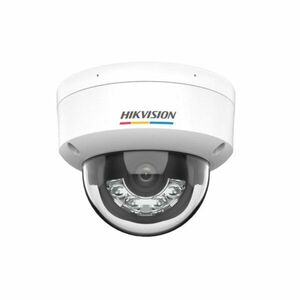 Camera supraveghere IP Dome cu iluminare duala Hikvision ColorVu DS-2CD1127G2H-LIU, 2MP, 4 mm, IR/lumina alba 30 m, microfon, PoE imagine