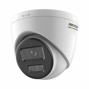 Camera supraveghere IP Dome cu iluminare duala Hikvision ColorVu DS-2CD1327G2H-LIUF/SL, 2MP, 2.8 mm, IR/lumina alba 30 m, microfon si difuzor slot card, ONVIF, PoE, lumina stroboscopica imagine