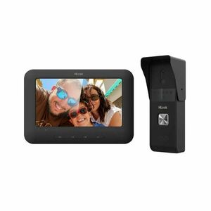 Kit videointerfon pe 4 fire Hikvision HiLook VI-K13P, 1 apartament, 2 MP, LCD 7 inch, aparent imagine