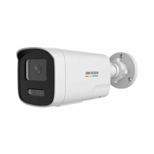 Camera supraveghere exterior IP cu iluminare duala Hikvision ColorVu DS-2CD1T47G2H-LIUF/SL, 4MP, 2.8 mm, IR/lumina alba 50 m, microfon si difuzor, slot card, PoE, lumina stroboscopica imagine