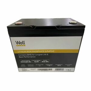 Acumulator LiFePo4 Well BAT-LI-12.8V65AH-WL, 12.8 V, 65 Ah, 2000 ciclurim M8 imagine