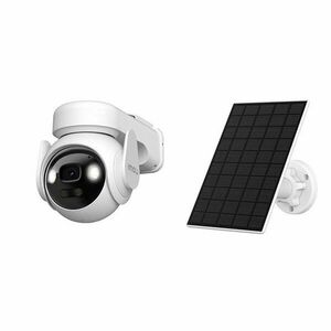 Camera supraveghere exterior wireless GSM 4G WiFi cu panou solar Imou AOV PT, 5MP, 3.6mm, IR 20m, acumulator 10.000 mAh, microfon si difuzor, always on video, sirena, spotlight, auto tracking, lumina rosie/albastra, slot card, fara SIM inclus imagine