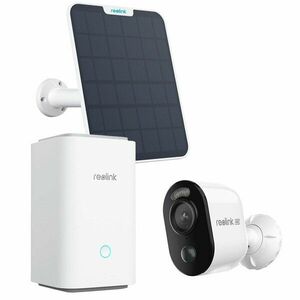 Kit camere supraveghere wireless WiFi cu panou solar si hub Reolink Argus 3 Ultra HUBXB350, 8 MP, IR 10 m, Dual band, PIR, slot card, microfon, sirena, HUB inclus imagine
