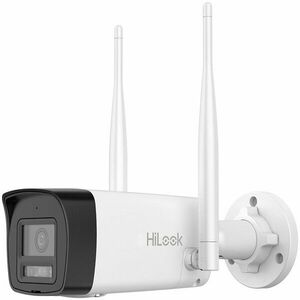 Camera supraveghere wireless exterior IP WiFi 6 cu iluminare duala Hikvision HiLook IPC-B140HA-LDF/W, 4 MP, 2.8 mm, IR / lumina alba 30 m, microfon si difuzor, detectie persoane/vehicule imagine