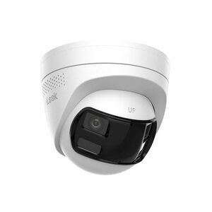 Camera supraveghere IP Dome panoramica cu iluminare duala Hikvision HiLook IPC-T260HAD-LUF/SL, 6 MP, 2.8 mm, IR/lumina alba 30 m, microfon si difuzor, slot card, PoE, lumina stroboscopica imagine