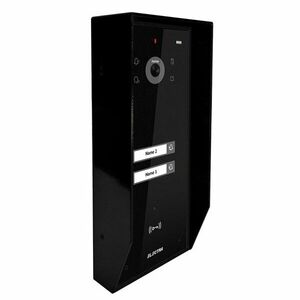 Post exterior videointerfon Electra VPH.02SC3.ELBTL, 2 familii, aparent, protectie ploaie, negru imagine