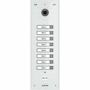 Videointerfon de exterior Electra VPU.08S03.ELWTL, 8 familii, 800 LTV, RFID, aparent, alb imagine