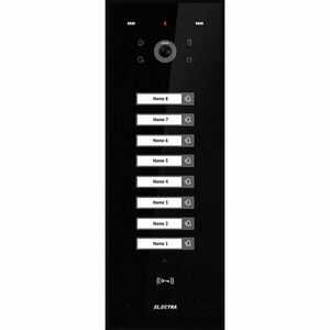 Videointerfon de exterior Electra VPU.08F03.ELBTL, 8 familii, 800 LTV, RFID, incastrat, negru imagine