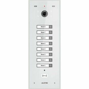 Videointerfon de exterior Electra VPU.08F03.ELWTL, 8 familii, 800 LTV, RFID, incastrat, alb imagine