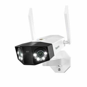 Camera supraveghere wireless cu lentila duala IP WiFi 6 Reolink Duo 3 W750, 8+8 MP, IR 30 m, 2.8 mm, 180 grade, slot card, microfon si difuzor, detectie miscare/om/animal, auto-tracking, sirena, vizualizare de pe telefon, IP67 imagine