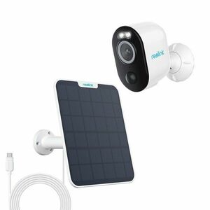 Camera supraveghere wireless IP WiFi cu panou solar Reolink Argus 3 Pro B330+SOLAR, 4 MP, IR 10 m, color noaptea 10 m, PIR, sirena, 6000mAh, slot card, microfon, detectie oameni/vehicule imagine