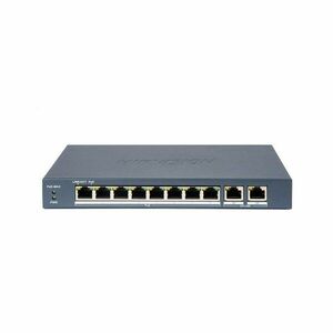 Switch 8 porturi PoE Hikvision DS-3E0310P-E/M(B), 2x Gigabit, 80W, 5.6 Gbps, 10 Mbps, 8000 MAC, fara management imagine