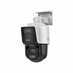 Camera supraveghere IP Speed Dome PTZ cu lentila dubla si iluminare duala Hikvision Darkfighter DS-2SE3C410MWG-E/14, 4 MP, 2.8 mm, 5.76-57.6 mm, IR/Lumina alba 30-80 m, ONVIF, slot card, PoE+ imagine