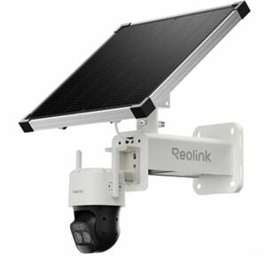 Camera supraveghere rotativa 4G LTE PTZ cu lentila duala si panou solar Reolink TrackMix G790, 4 MP, 2.8 mm, 12 mm, IR 30 m, PIR 15 m, microfon si difuzor, night vision color, 6x zoom, acumulator 92 Wh, slot card, detectie smart imagine