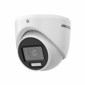 Camera supraveghere Dome cu iluminare duala Hikvision DS-2CE76U0T-LMF, 8 MP, 2.8 mm, IR/lumina alba 30 m imagine