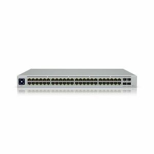 Switch Gigabit cu 48 porturi Ubiquiti UniFi Pro USW-PRO-48-EU, 176 Gbps, 4 porturi SFP+, 1U, rackabil, cu management L3 imagine