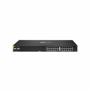 Switch rackabil PoE cu 24 porturi HPE Aruba Networking CX 6100 JL677A, 4 porturi SFP, 128 Gbps, 95.2 Mpps, buget 370 W, L2, 1U, cu management imagine