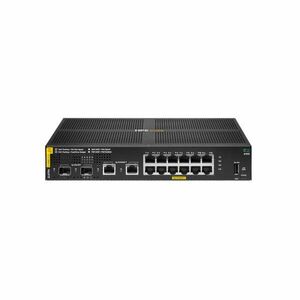 Switch rackabil PoE cu 12 porturi HPE Aruba Networking CX 6100 JL679A, 2 porturi Gigabit BASE-T, 2 porturi SFP, 68 Gbps, 45.1 Mpps, L2, U1, cu management imagine