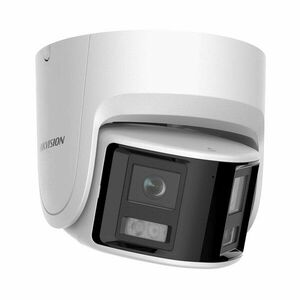 Camera supraveghere IP Dome panoramica Hikvision ColorVu DS-2CD2347G2P-LSU/SL(C), 4 MP, 2.8 mm, lumina alba 30 m, PoE, unghi vizual 180 grade, slot card, microfon, sirena, stroboscop imagine