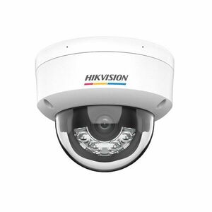 Camera supraveghere IP dome cu iluminare duala Hikvision ColorVu DS-2CD1147G2H-LIU, 4 MP, 4 mm, microfon, IR + lumina alba 30 m, PoE imagine