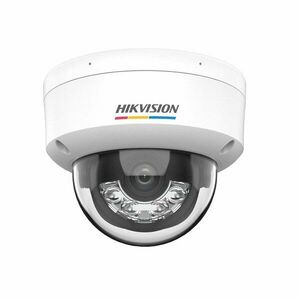 Camera supraveghere IP dome cu iluminare duala Hikvision ColorVu DS-2CD1167G2H-LIU, 6 MP, lentila 4 mm, microfon, IR + lumina alba 30 m, IP67, PoE imagine