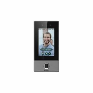 Cititor control acces biometric standalone Dahua ASI6214S-PW, 2 MP, IR, recunoastere faciala, amprenta, card, parola, touchscreen, WiFi, 6.000 utilizatori, PoE imagine