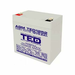 Acumulator AGM VRLA TED High Rate TED003287, 12 V, 5.2 Ah, F2 imagine