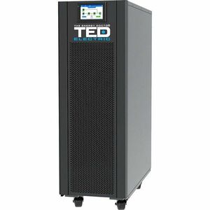 UPS Online cu dubla conversie trifazat TED TED004246, 15 kVA, 15 kW, regleta, LCD, fara acumulatori imagine