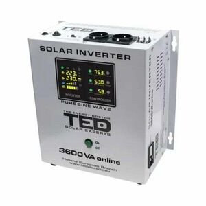 Invertor fotovoltaic Off-grid monofazat TED000309, 3600 VA, 2400 W, MPPT, 2 prize imagine