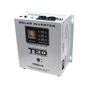 Invertor fotovoltaic Off-grid monofazat TED000279, 1100 VA, 700 W, MPPT, 2 prize imagine