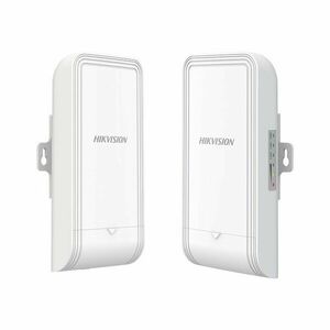 Kit Acces Point wireless bridge pentru exterior Hikvision DS-3WF1000-EI-2N, 2 porturi, 2.4 GHz, 300 Mbps, 1000 m, PoE Pasiv imagine