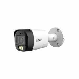 Camera supraveghere exterior HDCVI cu iluminare duala Dahua HAC-HFW1200RM-IL-T-0280B-DIP, 2MP, 2.8 mm, IR/lumina alba 30 m, microfon si difuzor imagine