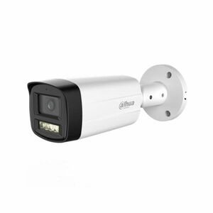 Camera supraveghere exterior HDCVI cu iluminare duala Dahua HAC-HFW1500TH-IL-A-0360B-S3, 5 MP, 3.6 mm, IR/lumina alba 80 m, microfon imagine